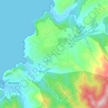 Carte topographique Ouled Youcef, altitude, relief