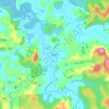 Carte topographique Hauturu, altitude, relief