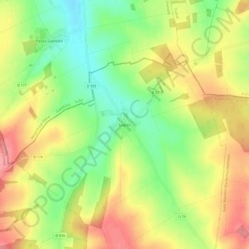 Carte topographique Sognes, altitude, relief