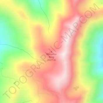 Carte topographique Bonanza King, altitude, relief