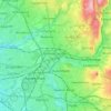 Carte topographique Ashton-under-Lyne, altitude, relief