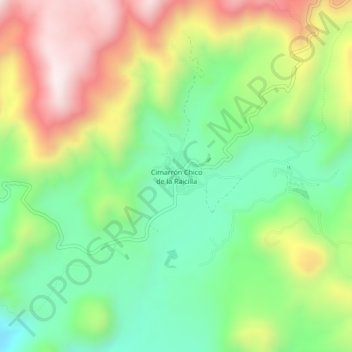 Carte topographique Cimarrón Chico de la Raicilla, altitude, relief