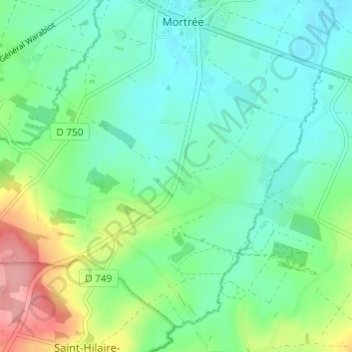 Carte topographique Mehéran, altitude, relief