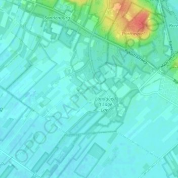 Carte topographique Darthuizen, altitude, relief