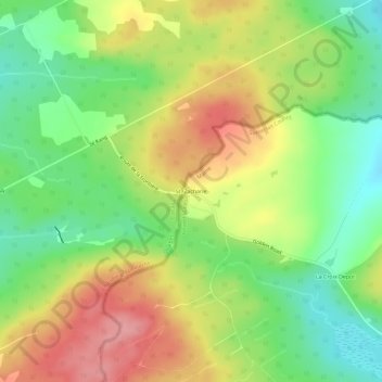 Carte topographique St. Zacharie, altitude, relief