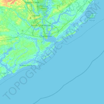 Carte topographique Rat Island, altitude, relief