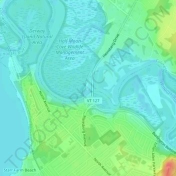 Carte topographique Heineberg Bridge Fishing Wilderness Access, altitude, relief