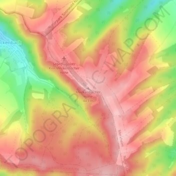 Carte topographique Meckenbacher Höhe, altitude, relief