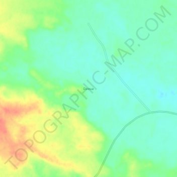 Carte topographique Dzioua, altitude, relief