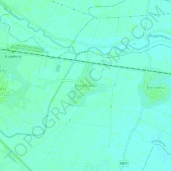 Carte topographique Manthena, altitude, relief