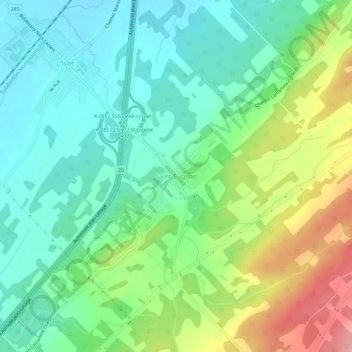 Carte topographique Saint-Eugène, altitude, relief