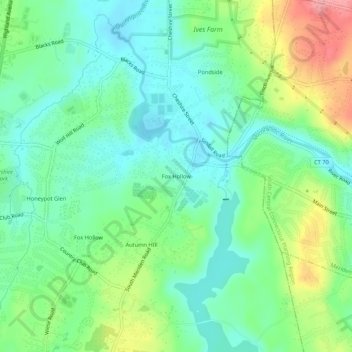 Carte topographique Fox Hollow, altitude, relief