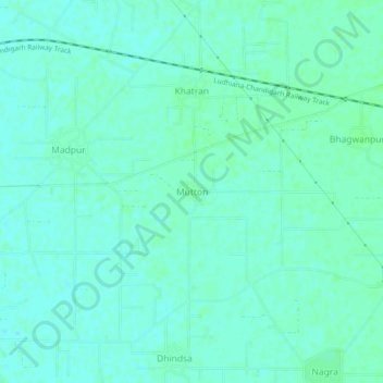 Carte topographique Mutton, altitude, relief