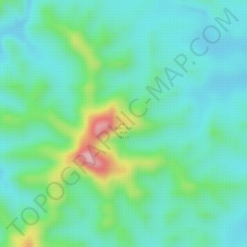 Carte topographique Bukit Wah Wah, altitude, relief