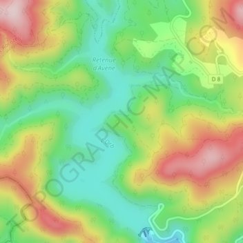 Carte topographique La Castelle, altitude, relief