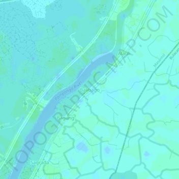 Carte topographique Balibago, altitude, relief