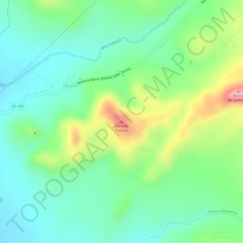Carte topographique Serrote Tucuns, altitude, relief