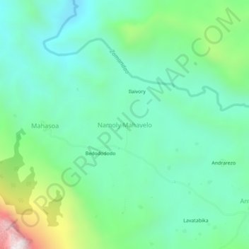 Carte topographique Namoly Mahavelo, altitude, relief