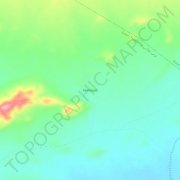 Carte topographique Tamiloust, altitude, relief