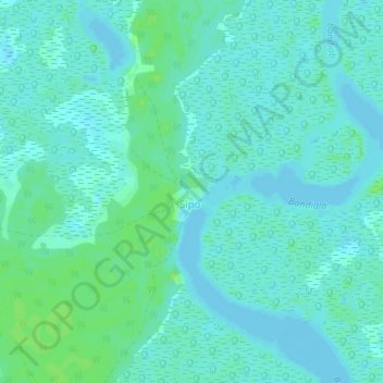 Carte topographique Sipo, altitude, relief