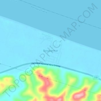 Carte topographique Bosquemar, altitude, relief