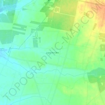 Carte topographique Lagoa do Calvo, altitude, relief