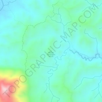 Carte topographique Mount Carranglan, altitude, relief
