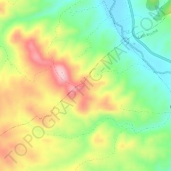 Carte topographique Cabezo Castillo, altitude, relief