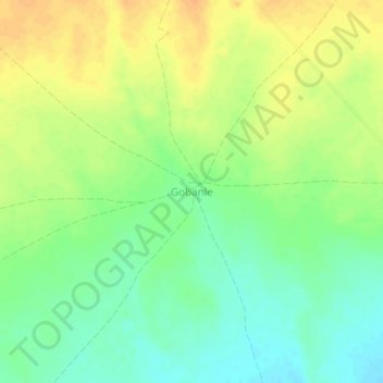 Carte topographique Gobanle, altitude, relief