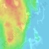 Carte topographique Lower Jordan Bay, altitude, relief