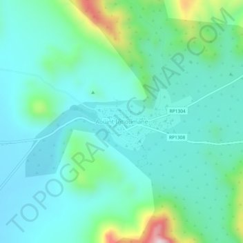 Carte topographique Aouint Ighoumane, altitude, relief
