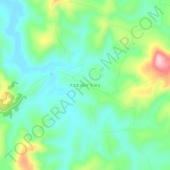 Carte topographique Ambalamidera, altitude, relief