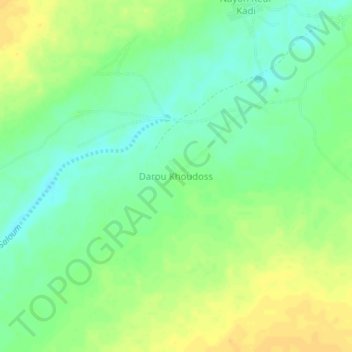 Carte topographique Darou Khoudoss, altitude, relief