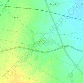 Carte topographique Seemalya, altitude, relief
