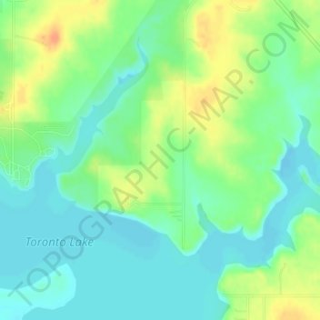 Carte topographique Toronto Wildlife Area, altitude, relief