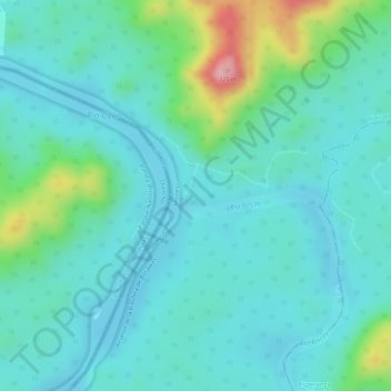 Carte topographique San Andrés de Bocay, altitude, relief