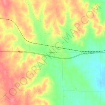 Carte topographique Montrose, altitude, relief