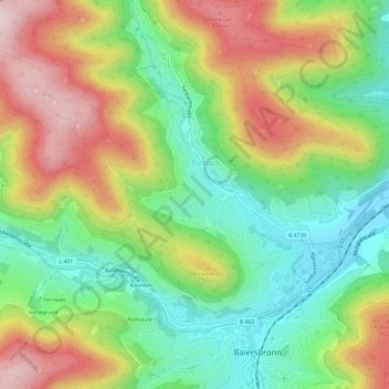 Carte topographique Keckenhöfe, altitude, relief