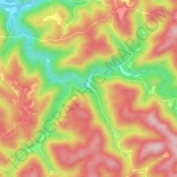 Carte topographique Bois, altitude, relief