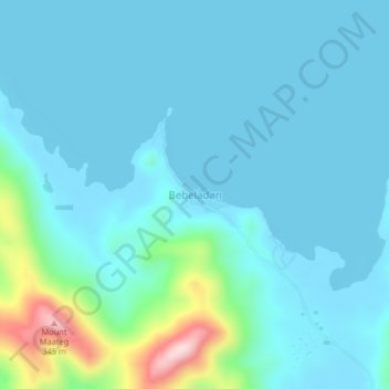 Carte topographique Bebeladan, altitude, relief