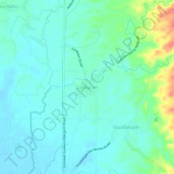 Carte topographique Limba-an, altitude, relief