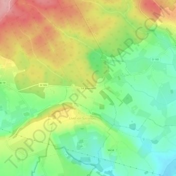 Carte topographique Le Fourolet, altitude, relief