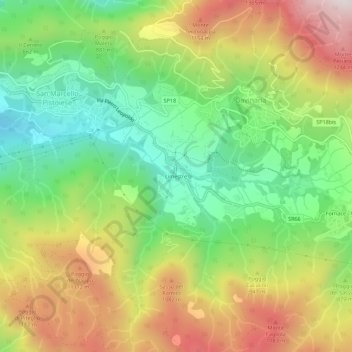 Carte topographique Limestre, altitude, relief