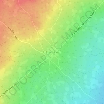 Carte topographique Hilowle-Gaab, altitude, relief