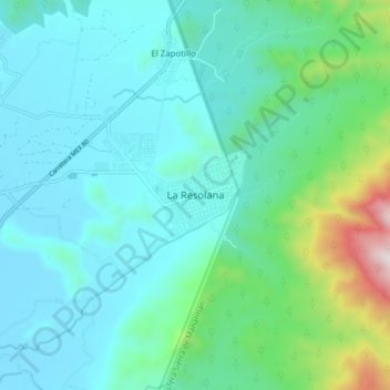 Carte topographique La Resolana, altitude, relief