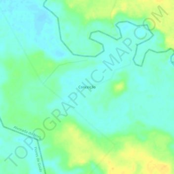Carte topographique Conceição, altitude, relief