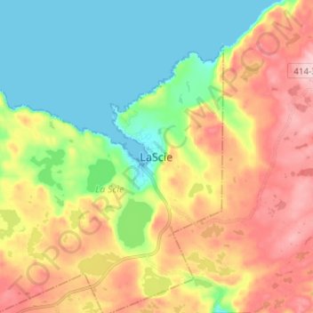 Carte topographique LaScie, altitude, relief