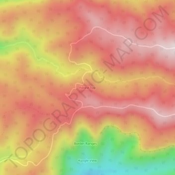 Carte topographique Forest Top, altitude, relief