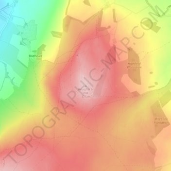 Carte topographique Heughscar Hill, altitude, relief