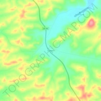 Carte topographique Chamber, altitude, relief